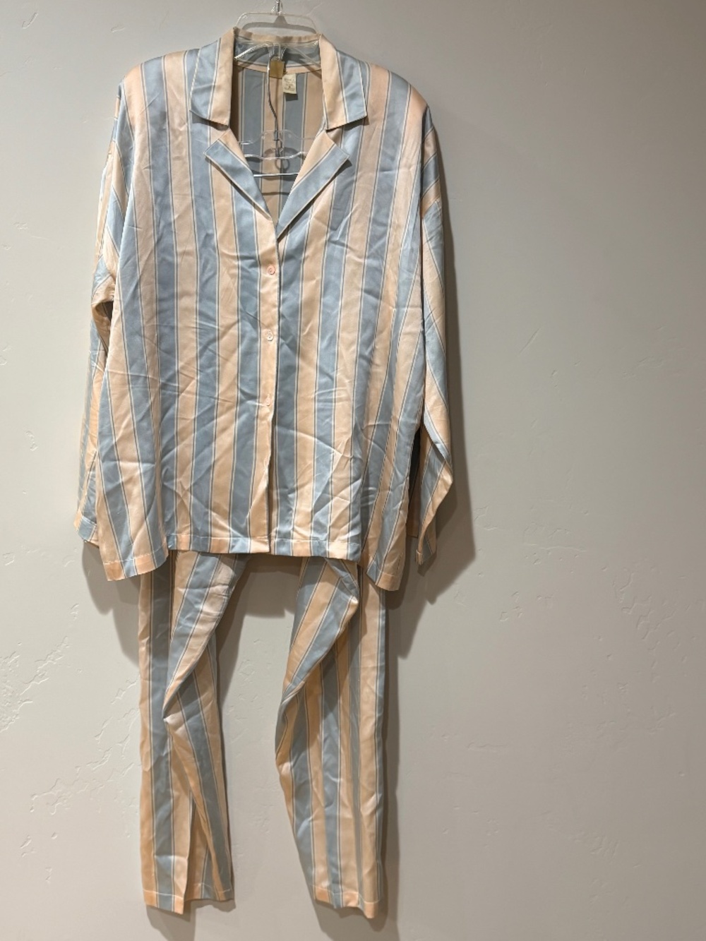 Victoria's Secret 100% Silk Vintage Pajama Set Women's Size M Lounge Pants Shirt
